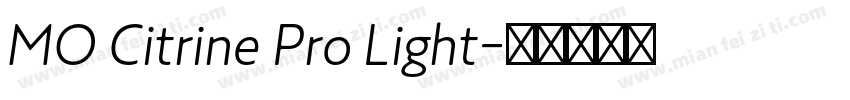 MO Citrine Pro Light字体转换
